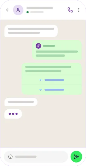 Tela de atendimento da TakeFlow no celular